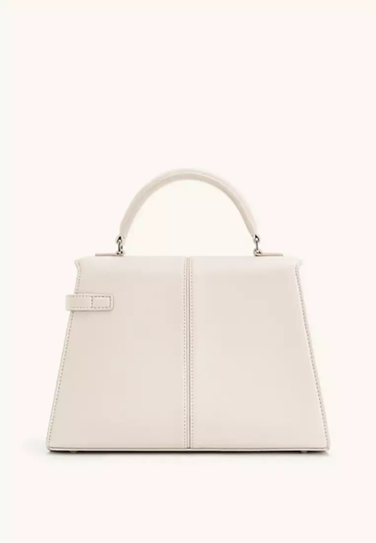 Elise Large Top Handle Bag - White