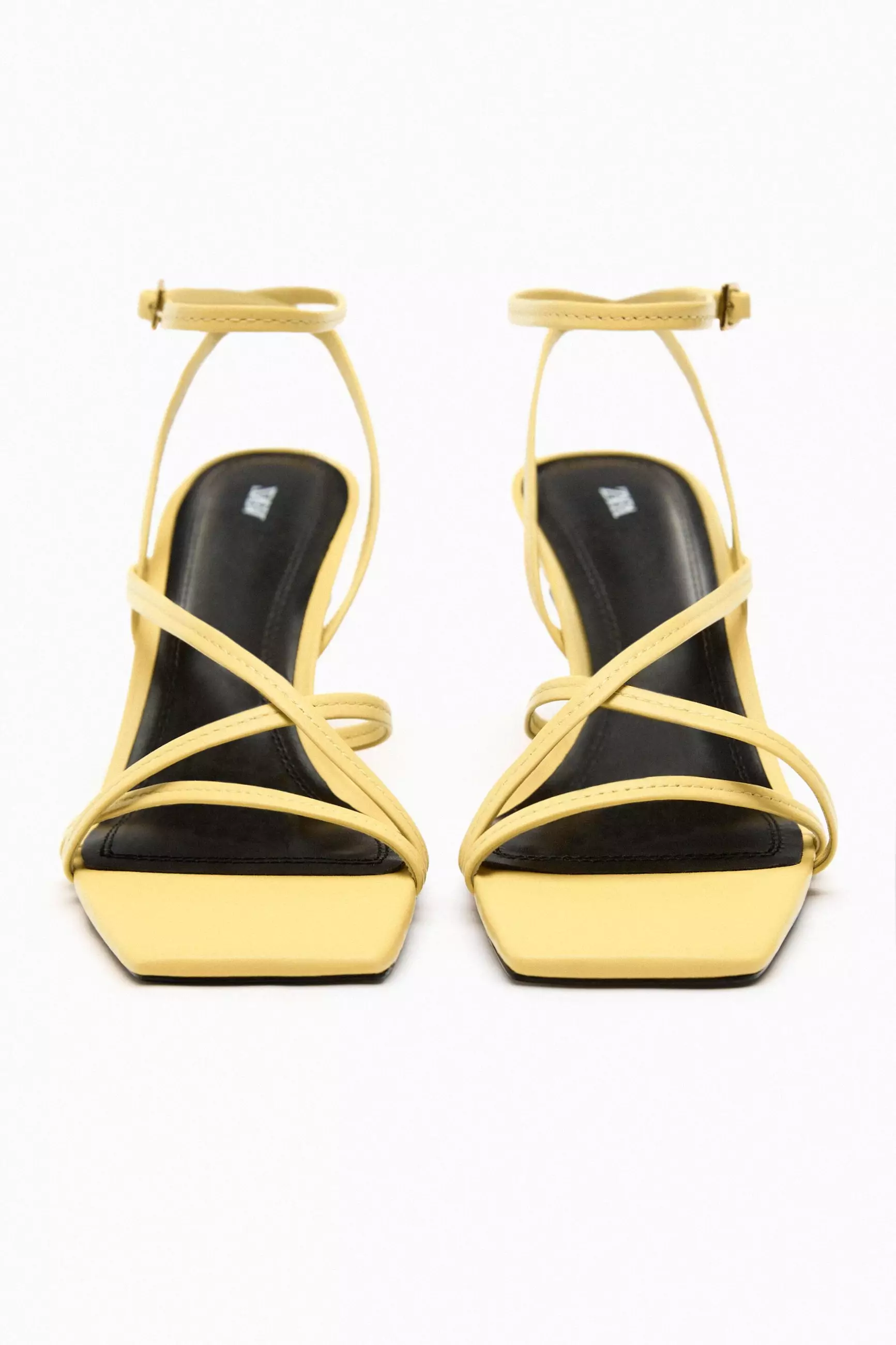 Strappy High-Heel Leather Sandals