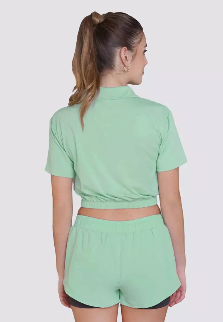 Rising Groove Collared Short Sleeved Shirt Women Activewear