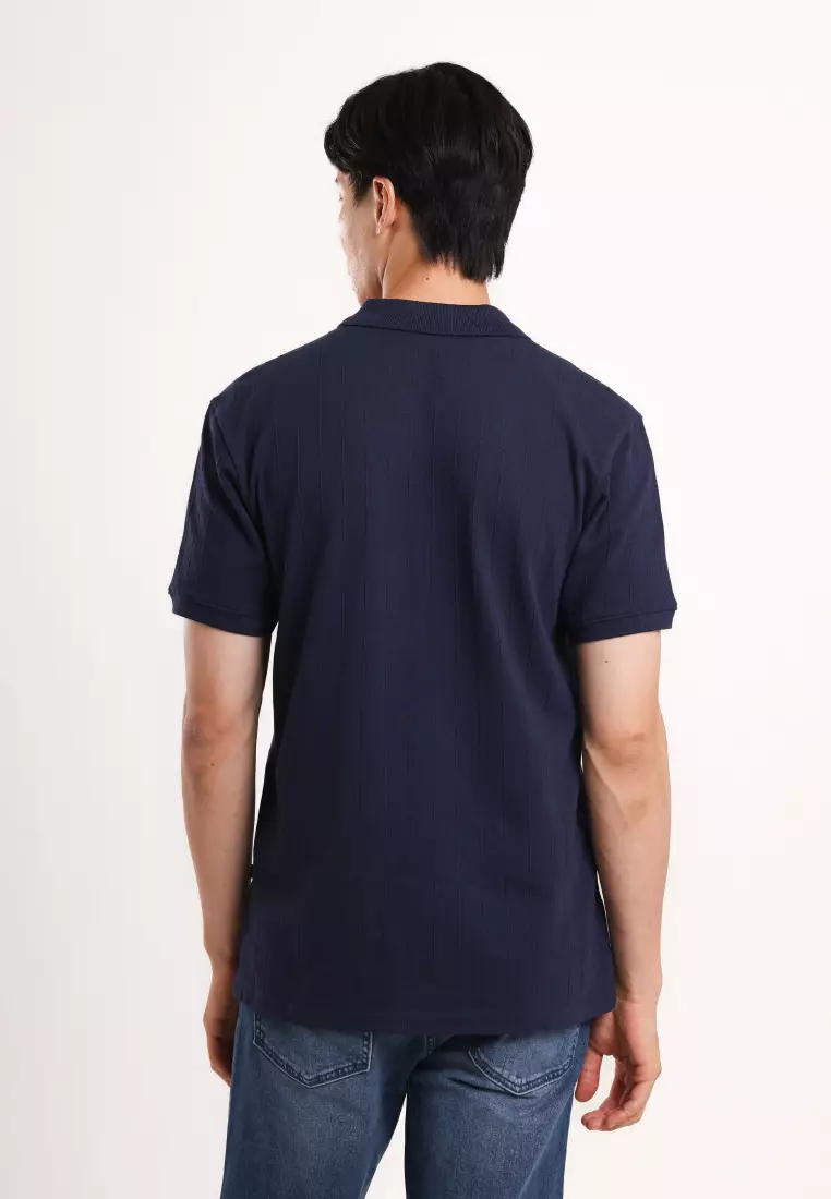 Used 1968 - Rush Kaos Kerah Polo Knit Pria Lengan Pendek