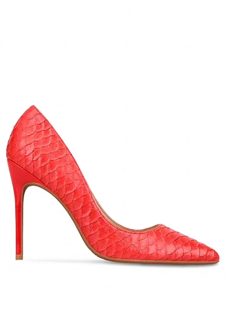 10CM Snake Skin Texture High Heel Shoes D01-s