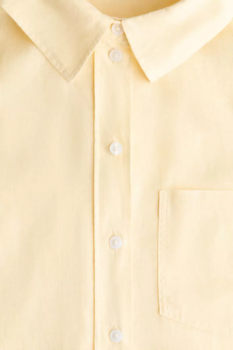 Linen-blend shirt