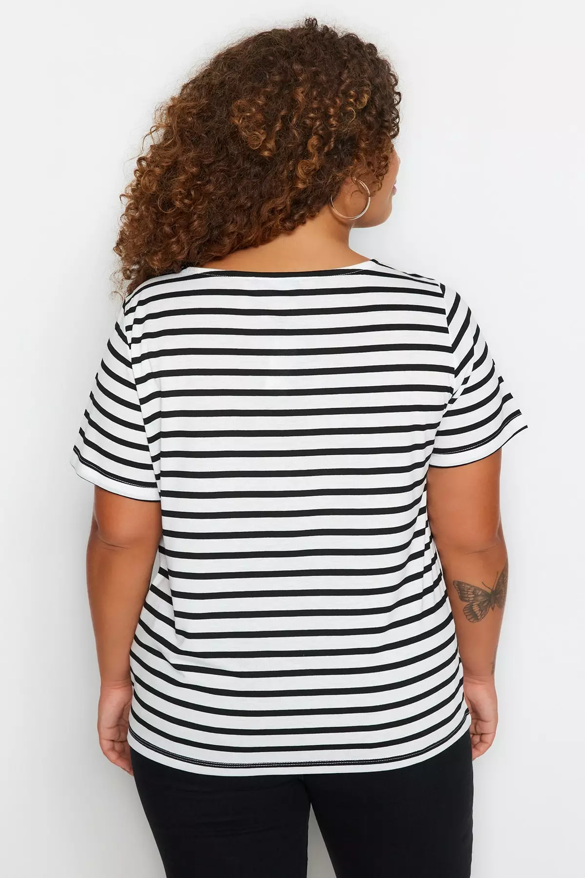 buy black and white striped t shirt