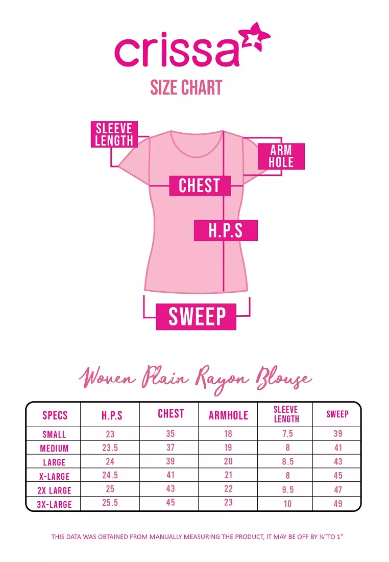 Woven Plain Rayon Short Sleeves Blouse