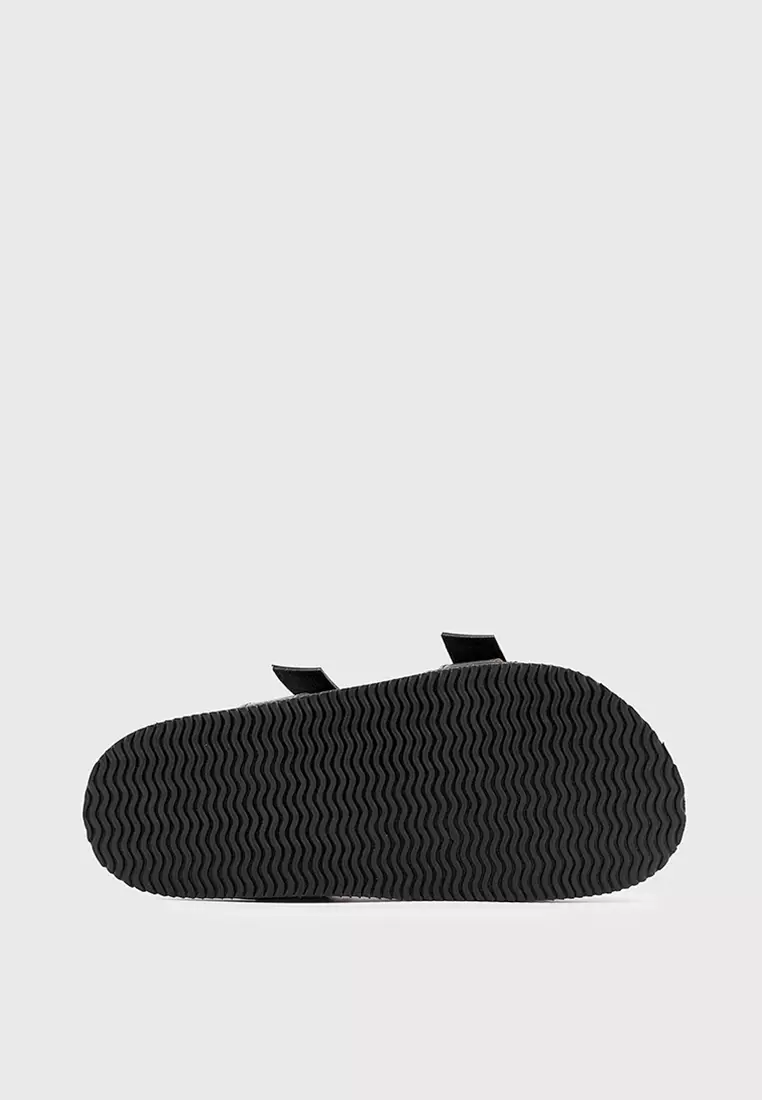Lvnatica Gabriella Full Black Slide Sandals