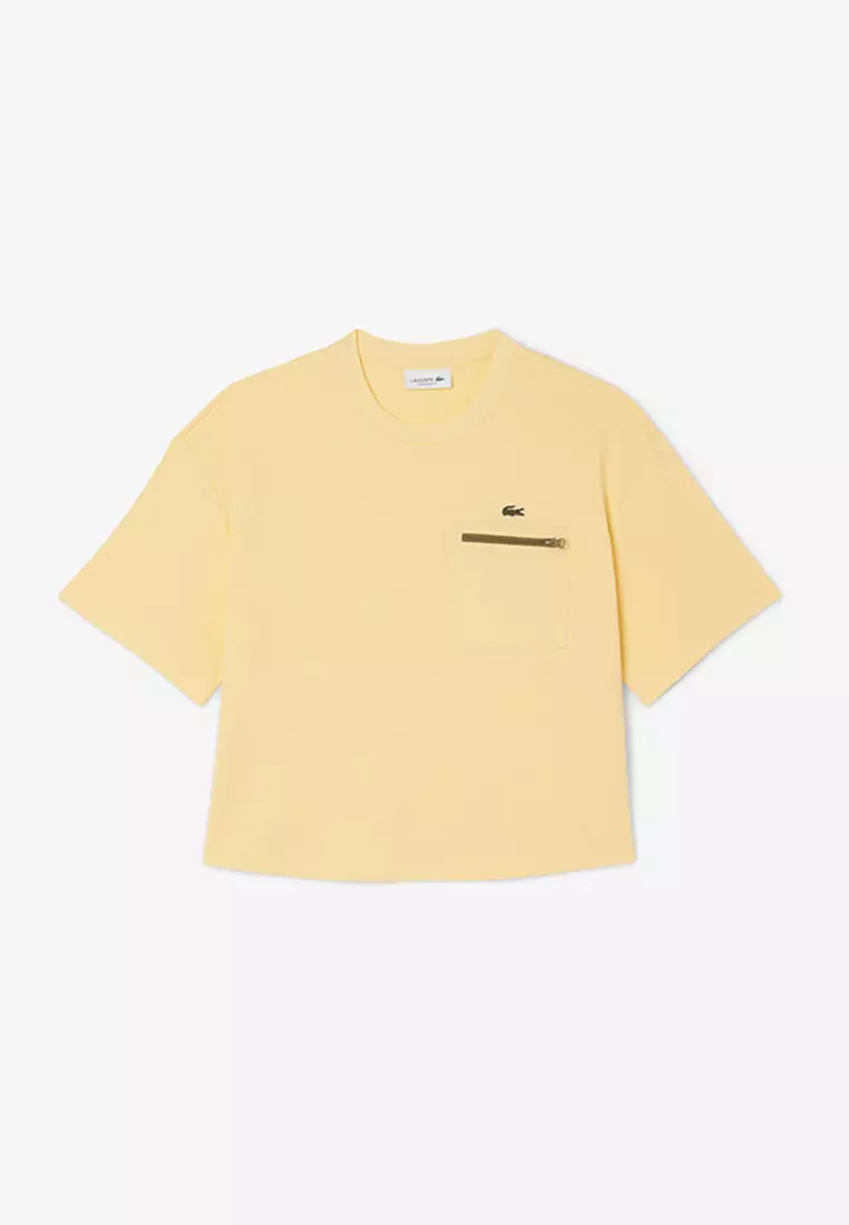 Oversized Zipped Pocket Detail T-shirt