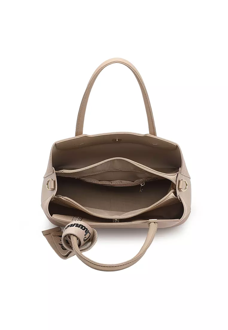 Women's Top Handle Bag / Sling Bag / Crossbody Bag / Shoulder Bag (Tas Tangan Wanita / Tas Selempang Wanita / Tas Bahu Wanita) - Cokelat