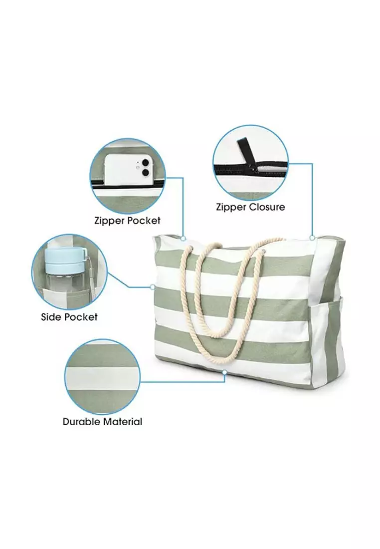 Waterproof Beach Bag 52x37x16cm - Black