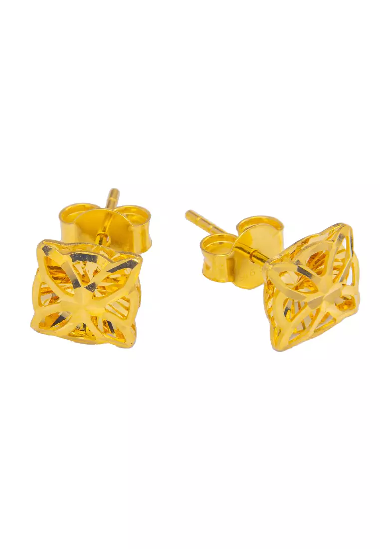 Weight of hot sale gold earrings