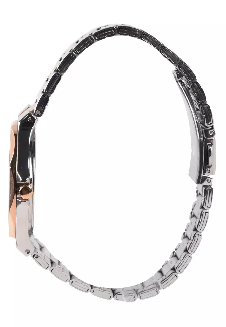 Bonia Rosso - Jam Tangan Wanita - Silver Rosegold - Stainless Steel Bracelet - BNR181-2633