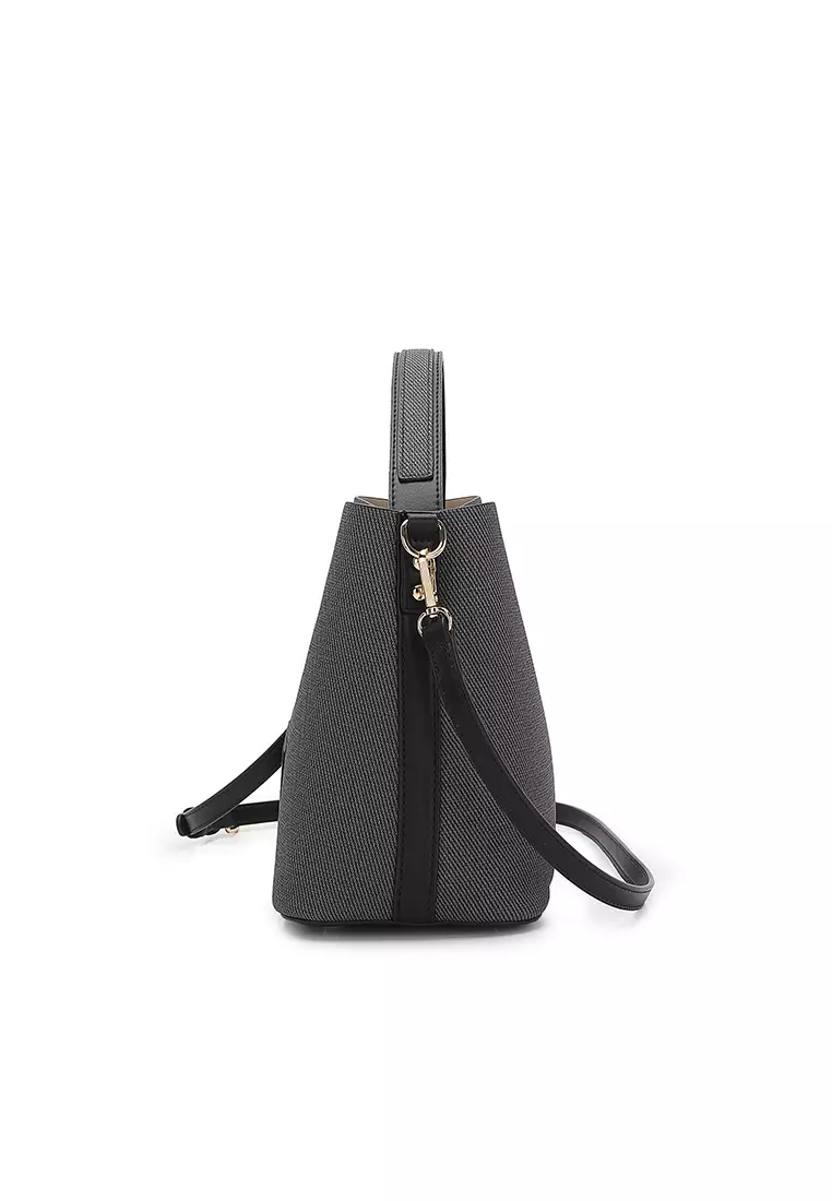 Women's Top Handle Bag / Sling Bag / Crossbody Bag / Shoulder Bag (Tas Tangan Wanita / Tas Selempang Wanita / Tas Bahu Wanita) - Hitam