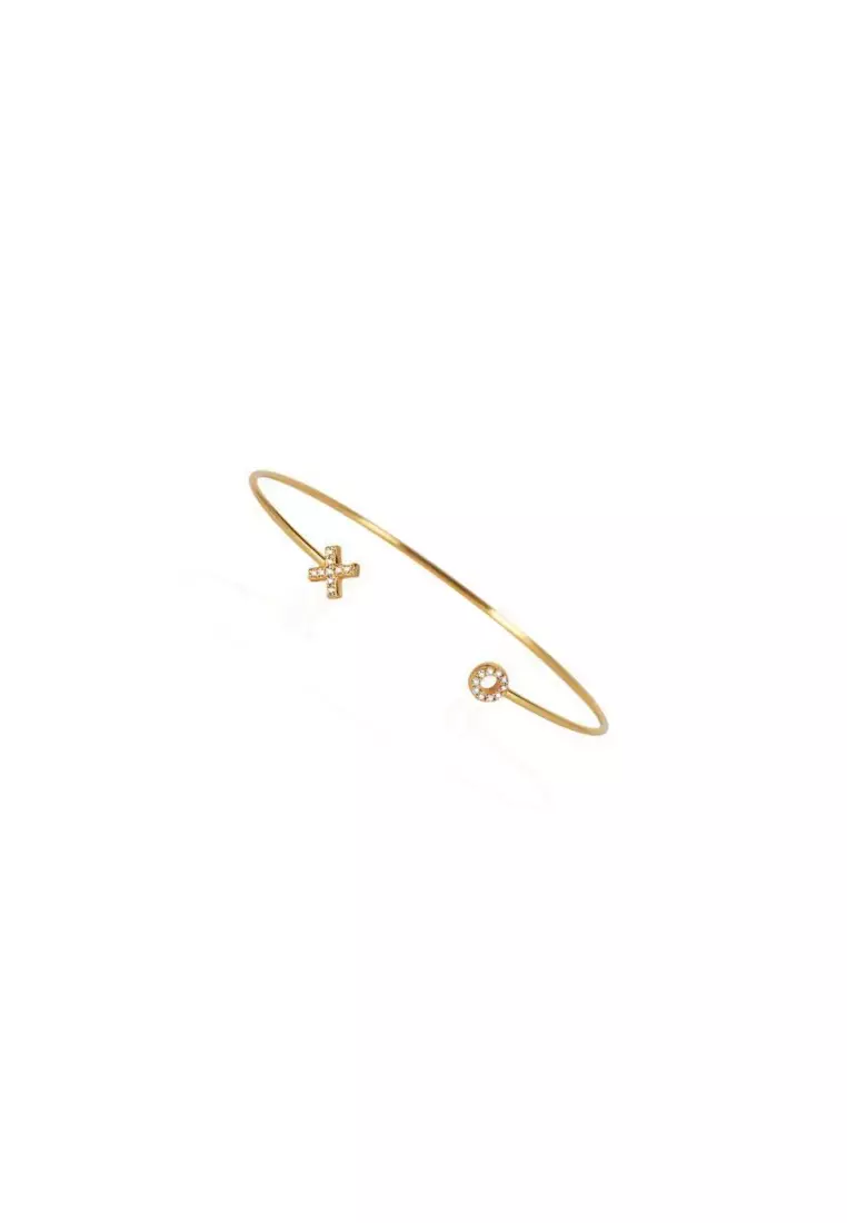 Vermeil Pavé XO Cuff Bracelet