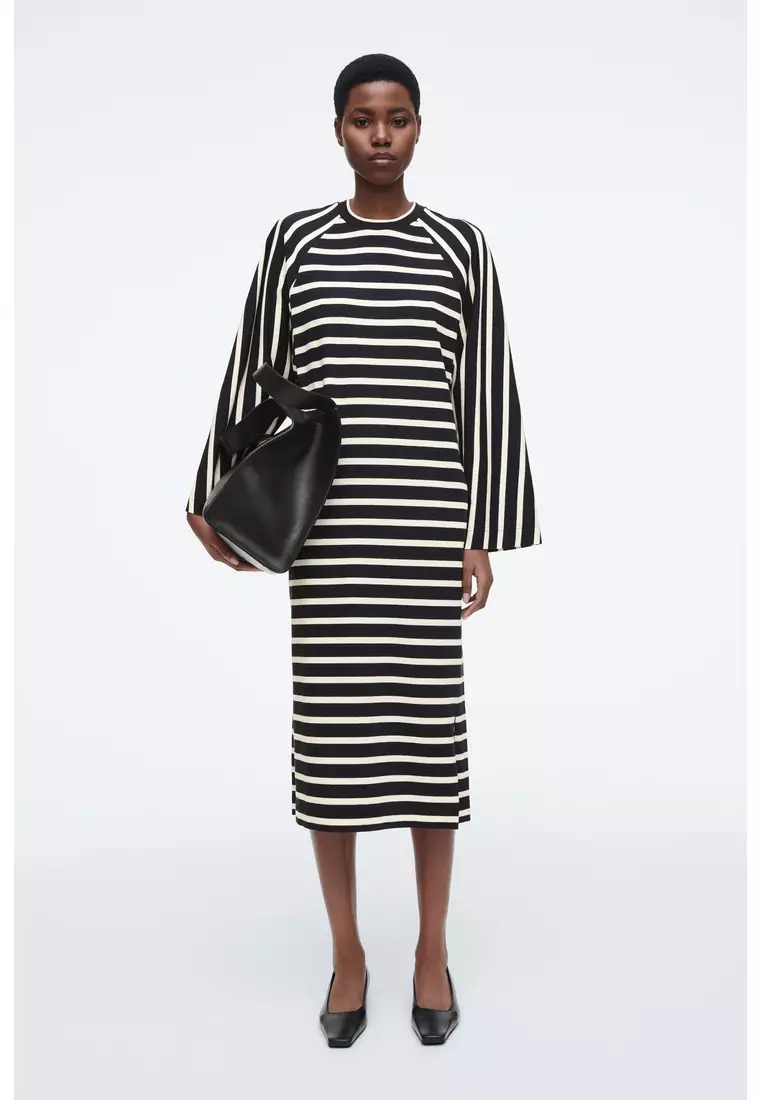 JERSEY MIDI COLUMN DRESS