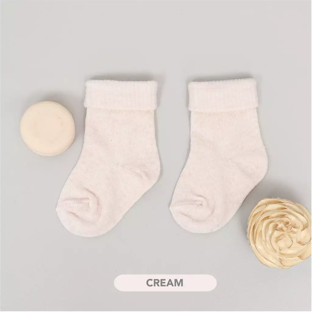Mooi Folded Socks Kaos Kaki Anak - Cream