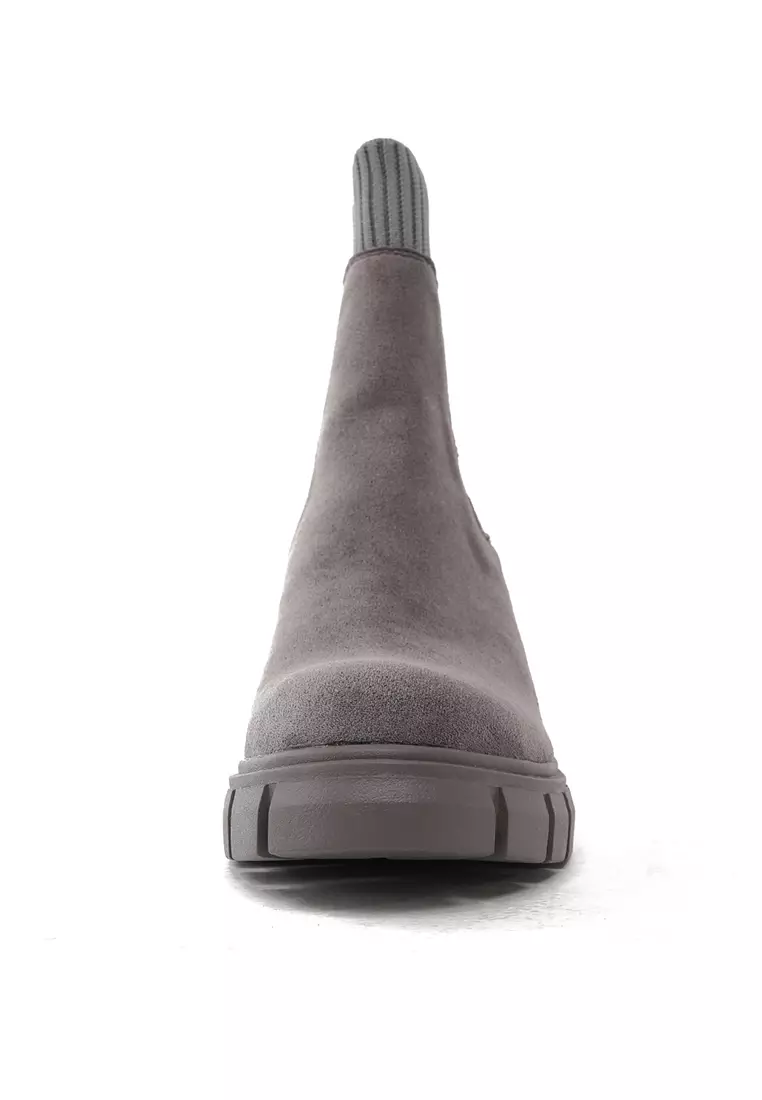 Knitted Stitched Suede Chelsea Boots WTY2030-12