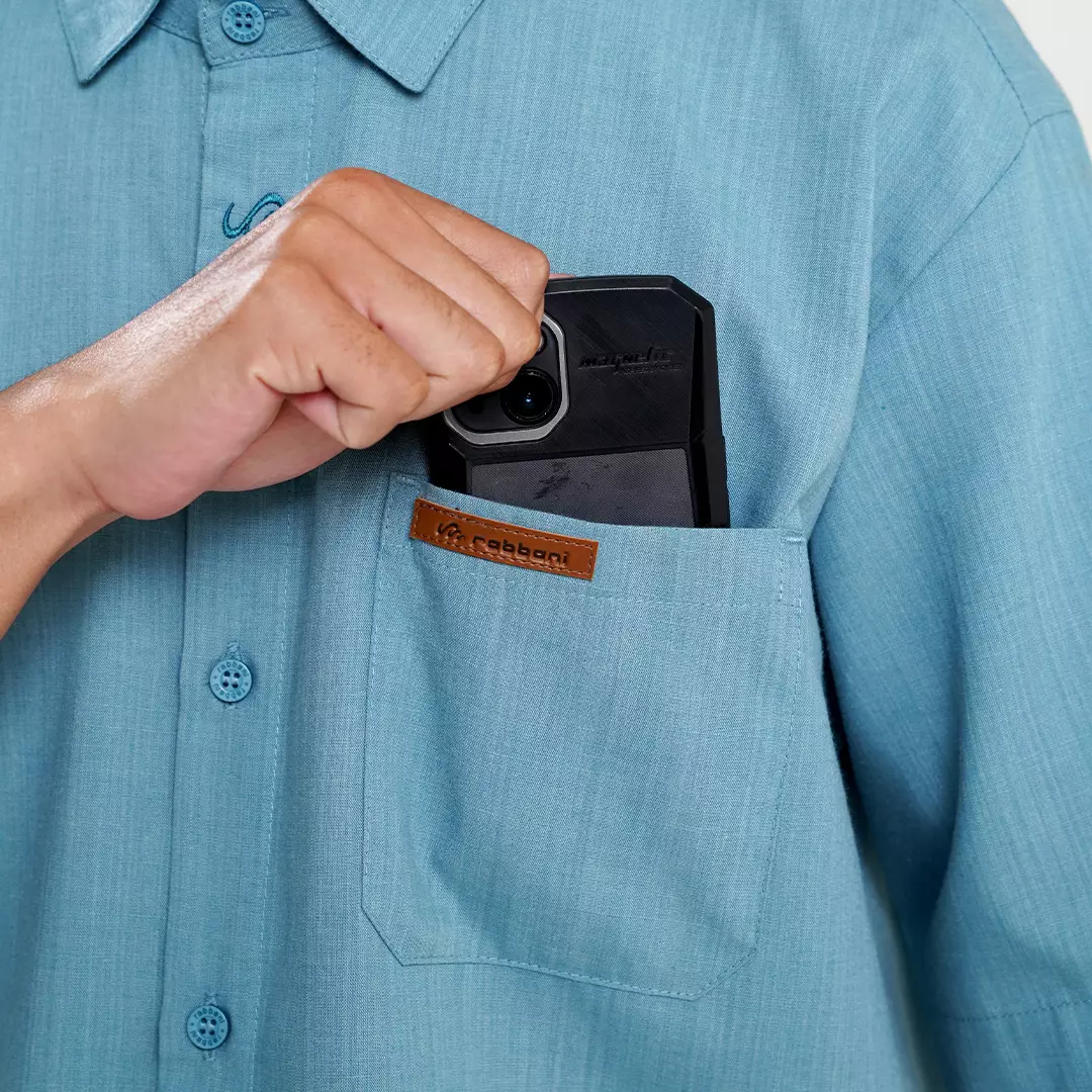 Rabbani - Kemeja Koko Muslim Pria Dewasa Lengan Pendek Alwatzi Exclusive - Biru