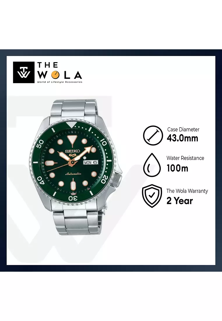 Superman SRPD63K1 Automatic 100M Jade Green Dial Stainless Steel Bracelet Gents Watch