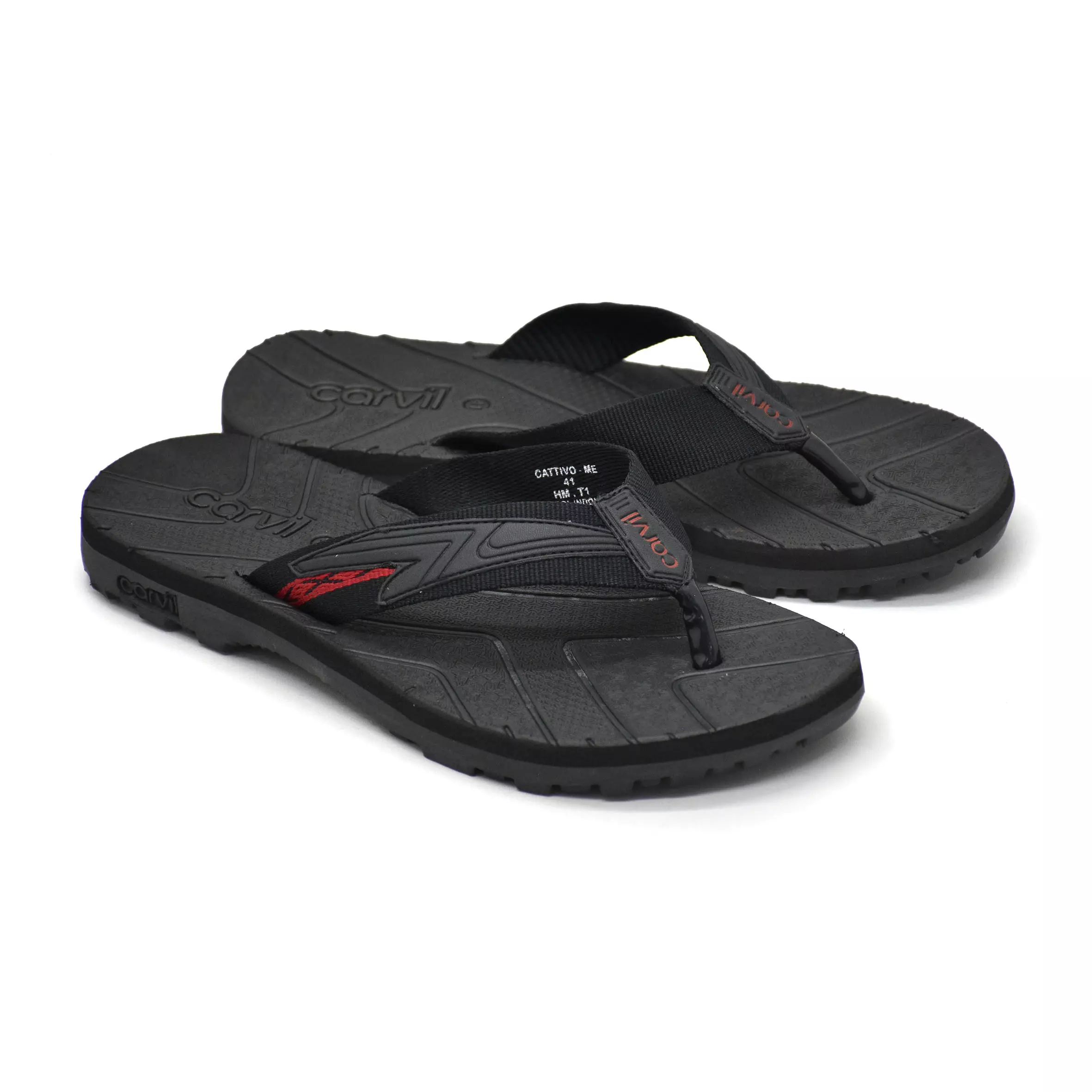 Carvil Sandal Pria Cattivo-Me Black/Maroon