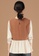 A-IN GIRLS beige Fashion Round Neck Stitching Top 38782AA9E41C47GS_2