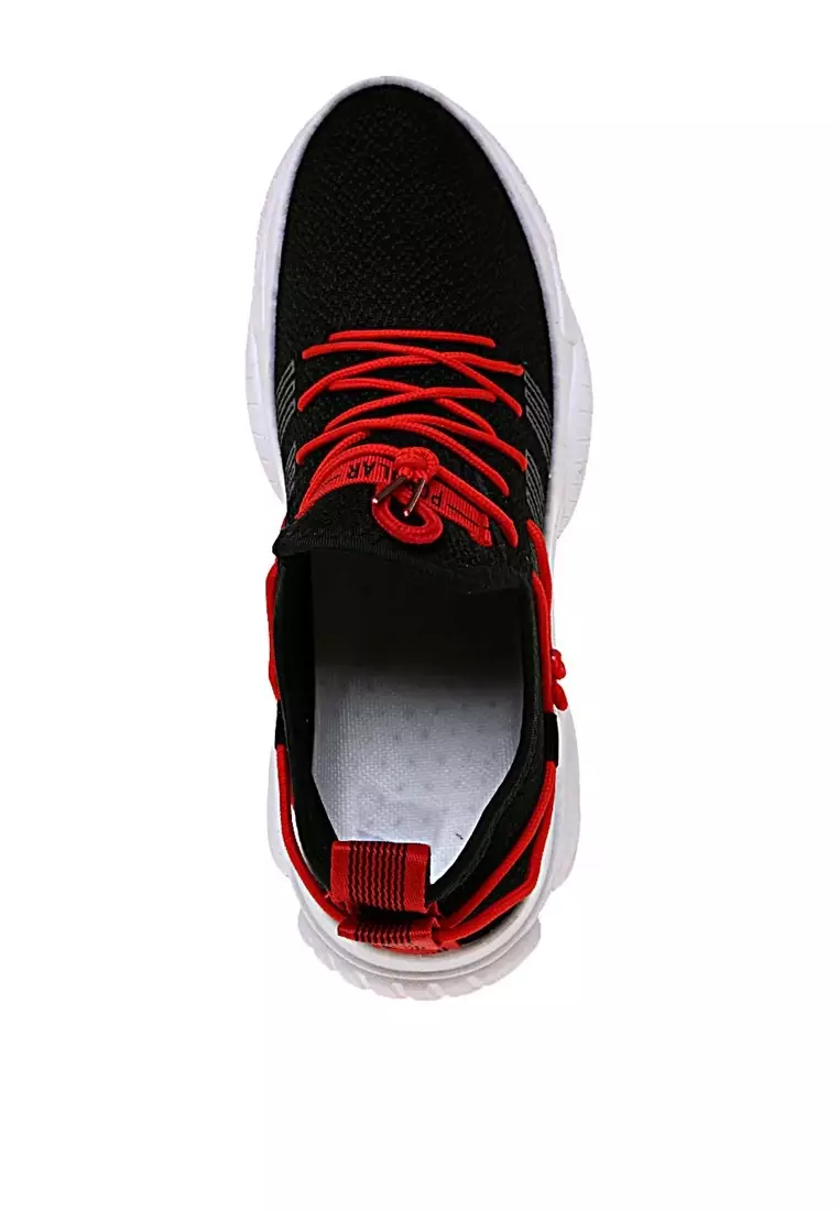 Chayton Sepatu Olahraga Pria Sneakers Nine Lines Material Cloth ORIGINAL - Black Red