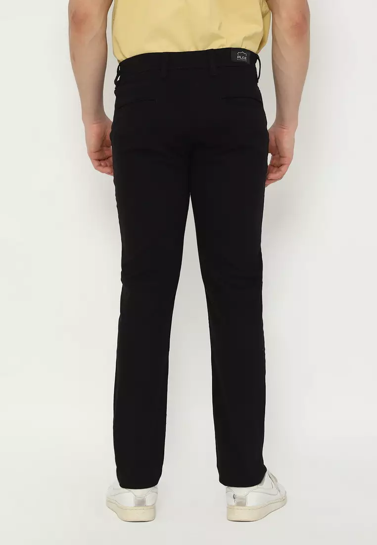 POLICE Celana Chino Panjang Cotton Premium Regular Fit Pria