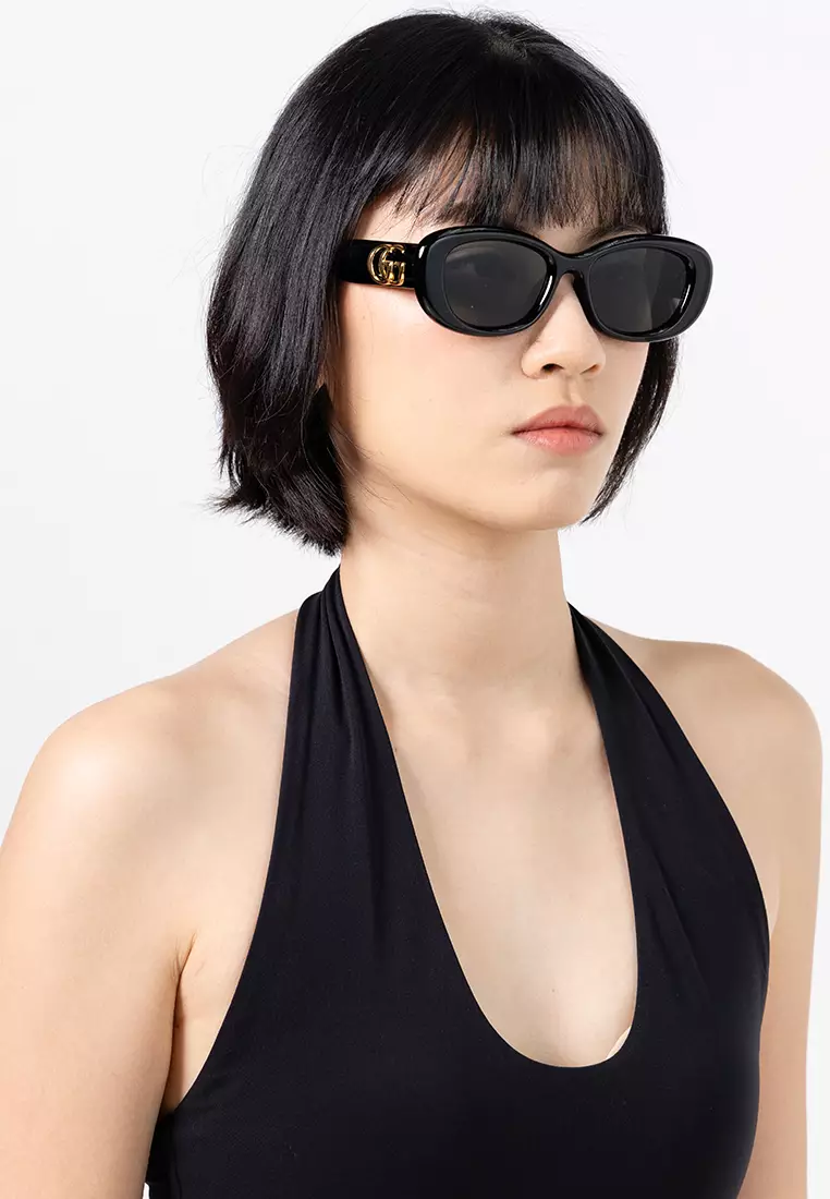 小物 GUCCI double G oval sunglasses black Buy Gucci Double G Oval Sunglasses Online | ZALORA Malaysia