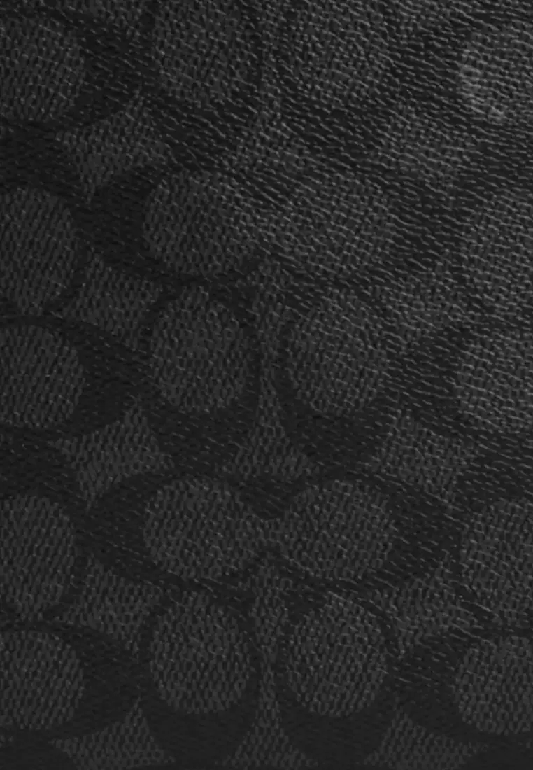 Houston Map Bag In Signature Canvas in Charcoal/ Black CZ399