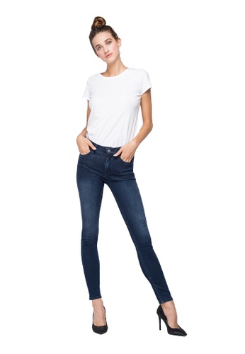 REPLAY blue and navy Skinny high waist fit 99 Luzien jeans 499F3AAC8C033EGS_1