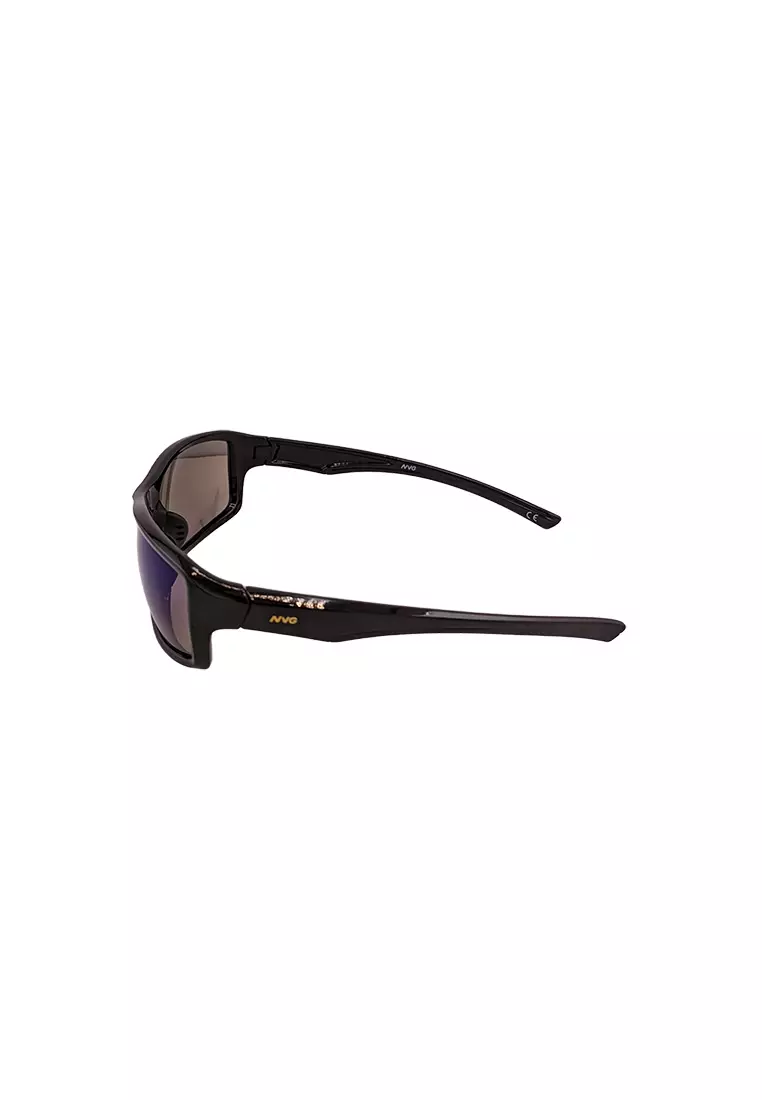 Unisex's Rectangle Frame Black Plastic UV Protection Sunglasses - SUNSC3640205