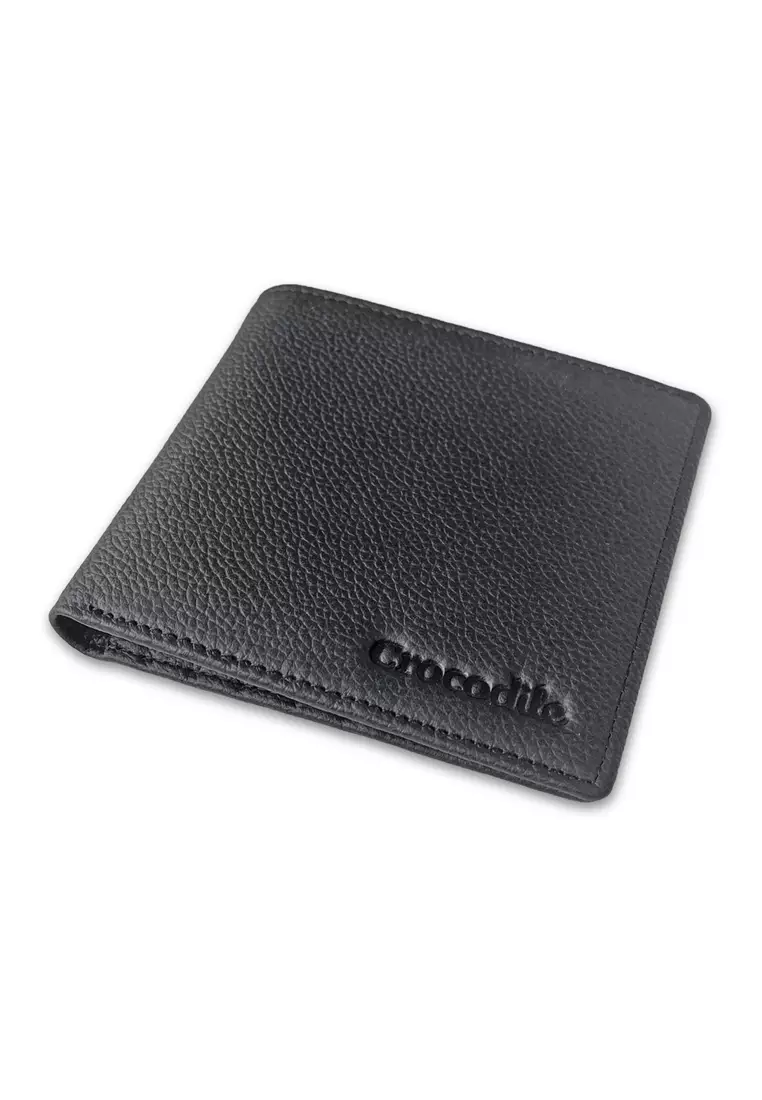Crocodile 9062CY Dompet Pria Men Wallet Leather Kulit Original - Hitam