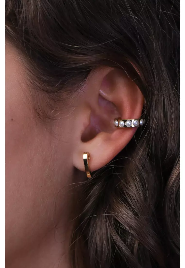 Vermeil Pearl Ear Cuff