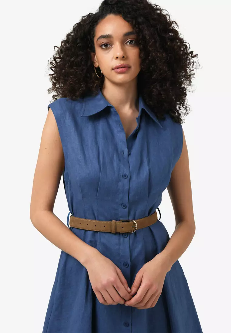 Ami Linen Mini Beach Dress
