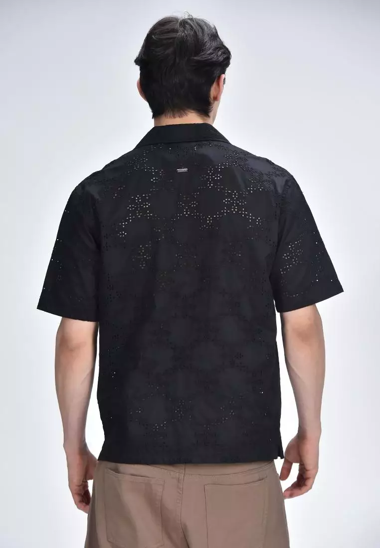 Men's Eyelet Woven Shirt
