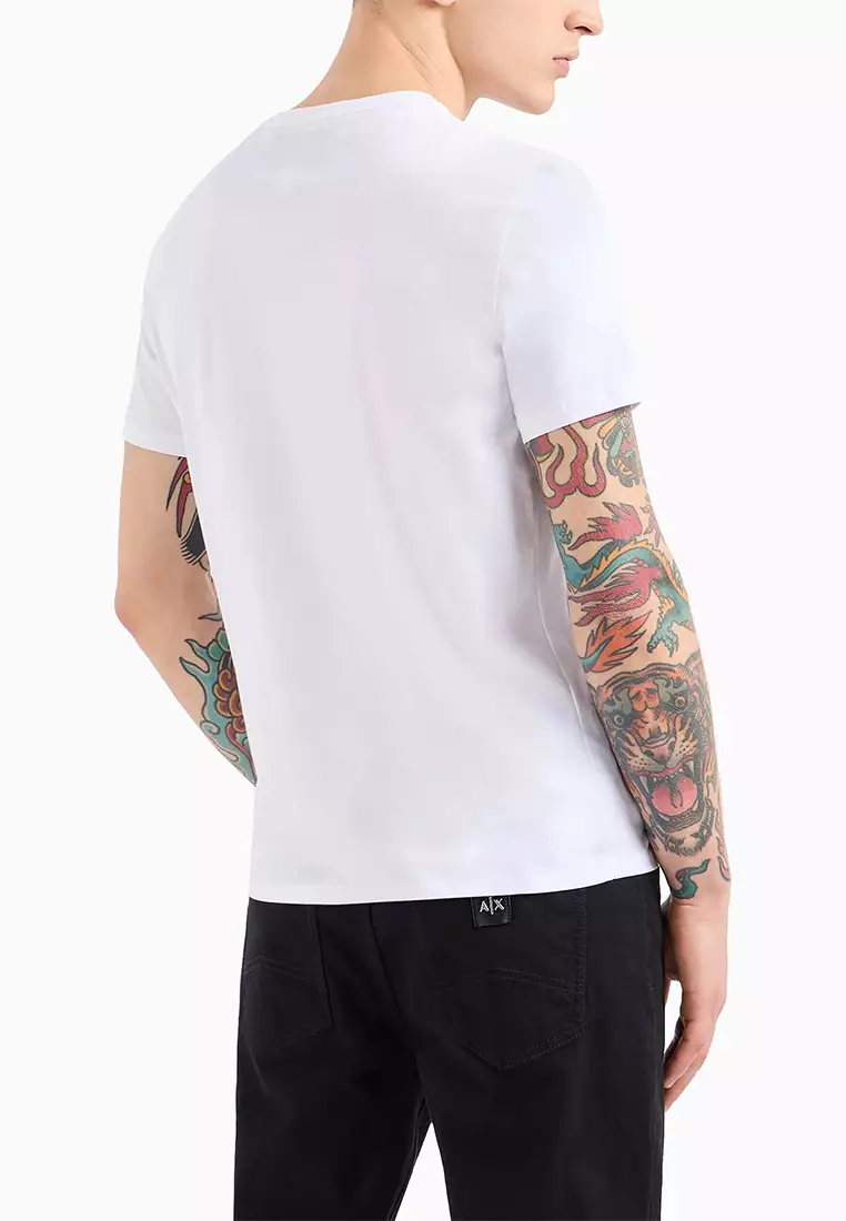 Icon Logo Regular Fit T-Shirt White/Black Print