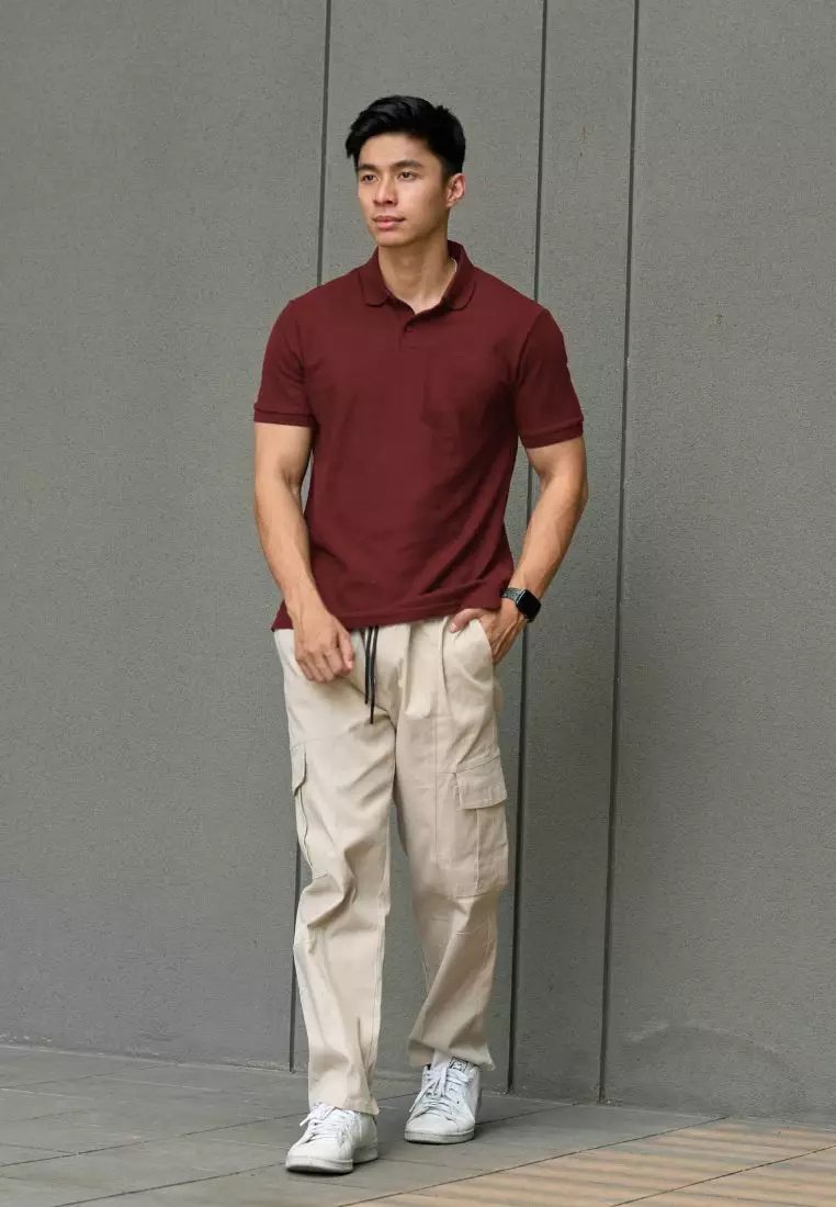 Kale MAX POCKET MAROON / Kaos Polo Pria / Kaos Pria / Kaos kerah / Polo Shirt Slim Fit