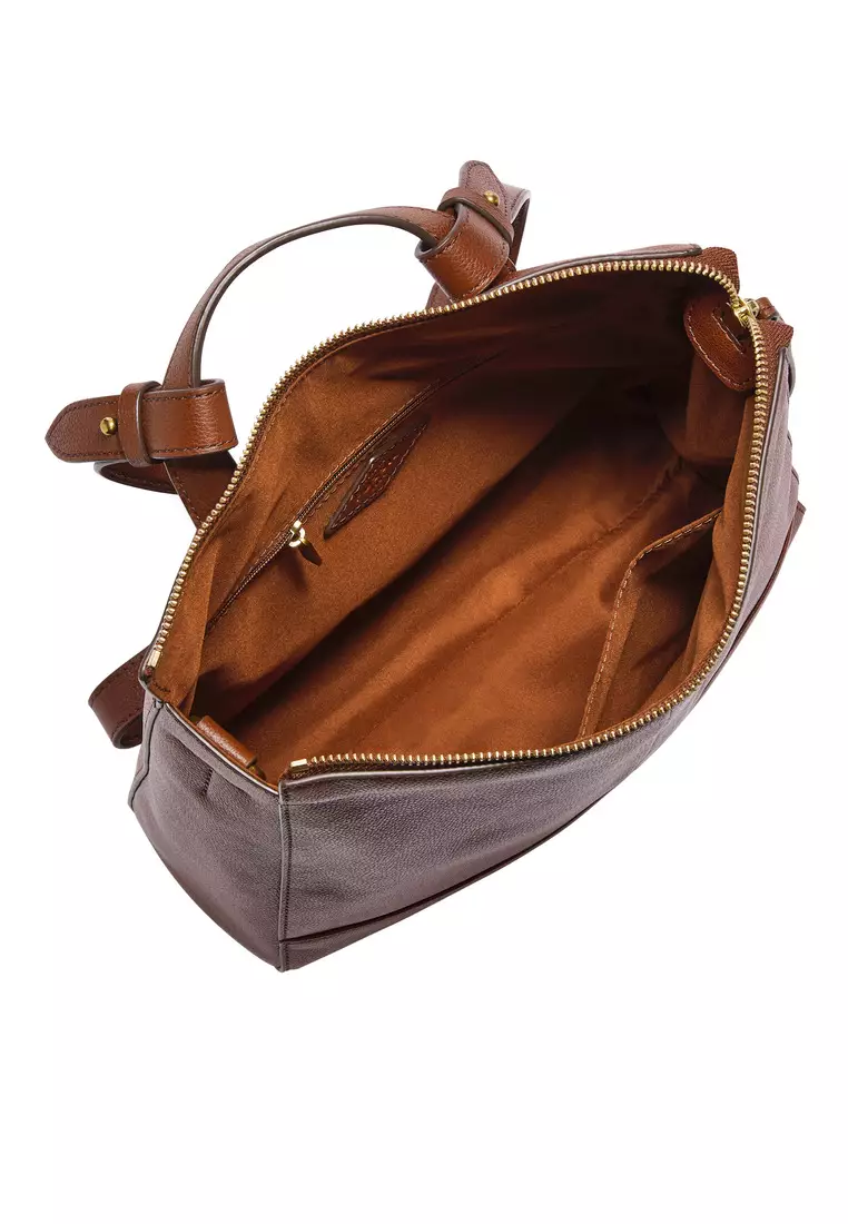 Leather Bag Fossil Sadie Satchel Brown Fossil Sadie Crossbody Sale