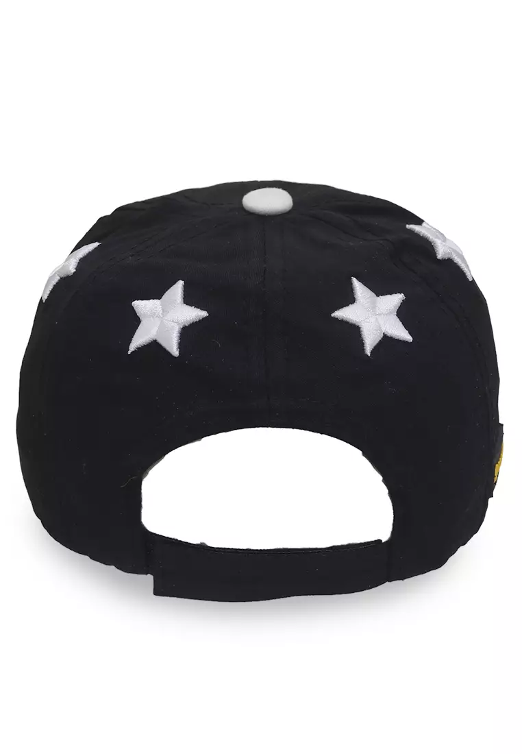 Javer Topi Baseball Anak Unisex Motif Star 33 Adjustable Strap Material Cotton ORIGINAL - Black