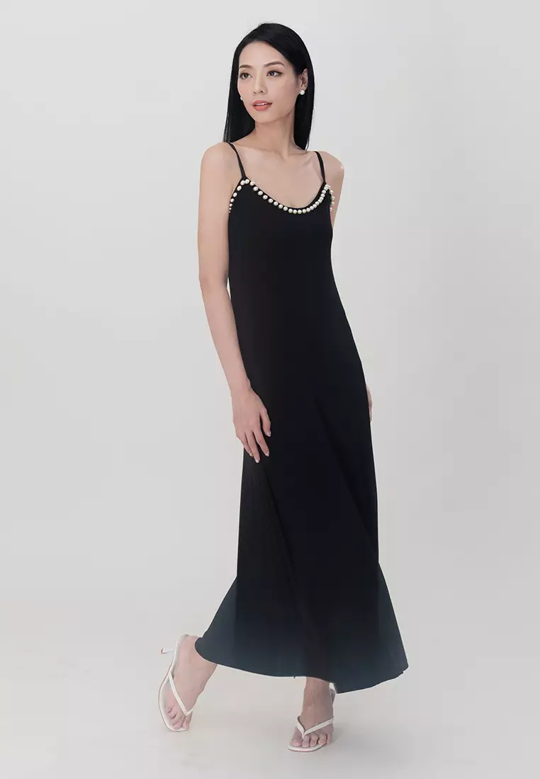 Plain B. Plain B. Simple Knitted Pearl Stitches Long Dinner Dress