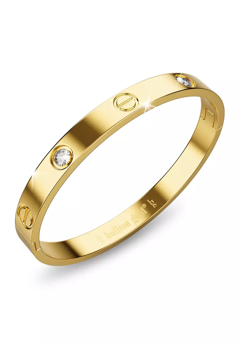 Buy Bullion Gold BULLION GOLD Carrie Stainless Steel Bangle in Gold