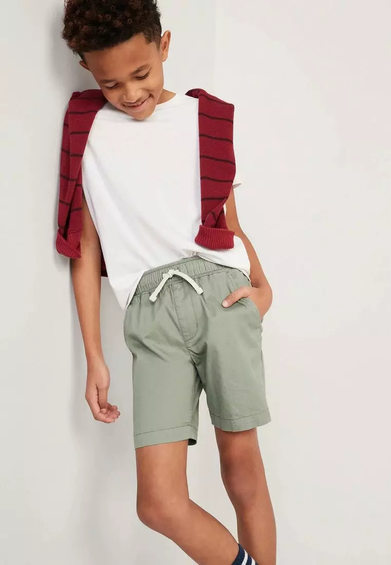 Twill Non-Stretch Jogger Shorts for Boys