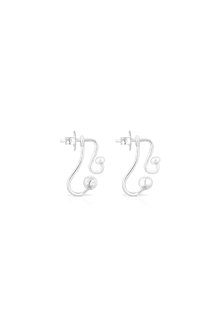 Buy TOUS TOUS Tsuri Silver Two-Piece Earrings with Cultured Pearls Online |  ZALORA Malaysia