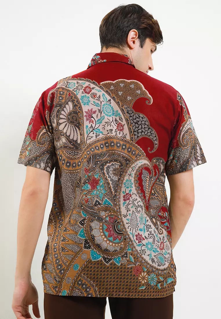 Cleopatra Kemeja Batik Premium Pria Casual Modern Lengan Pendek