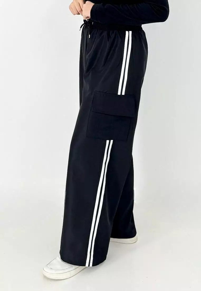 Daily Cargo Pants (Celana Panjang Kargo Muslimah) HItam