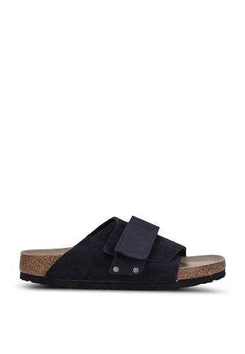 Birkenstock blue and navy Kyoto Soft Suede Nubuck Sandals F37B2SH5F1B68AGS_1
