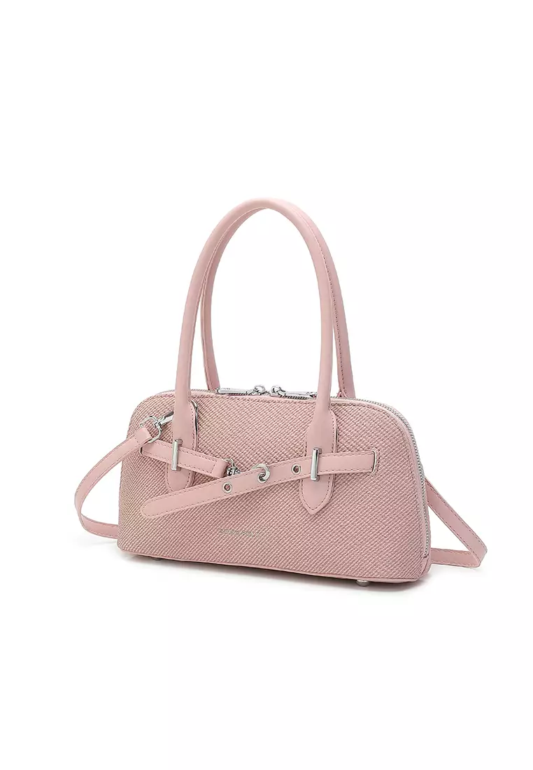 Women's Top Handle Bag / Sling Bag / Crossbody Bag (Tas Selempang / Tas Tangan) - Merah Jambu