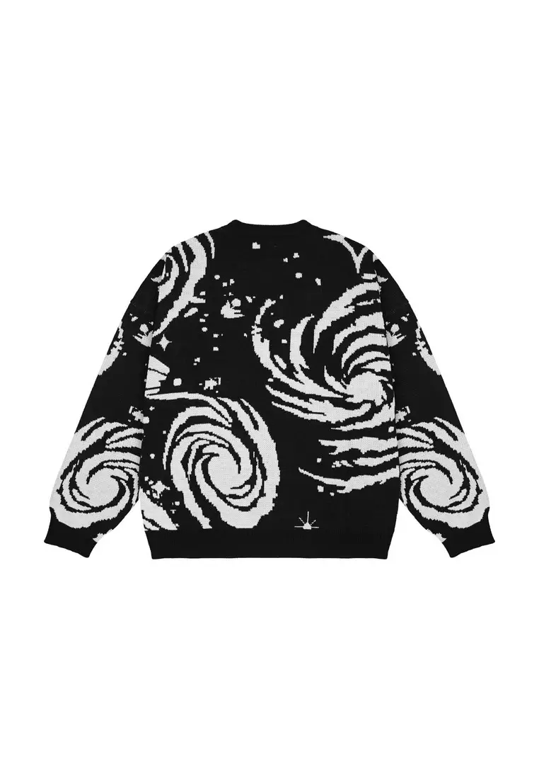 3Second Men's Knitted Jacket Crewneck Sweatshirt Regular Fit Acrylic Storm OL-020925