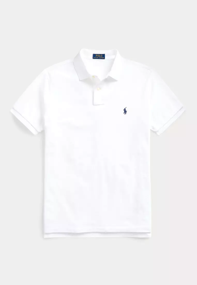 Custom Slim Fit Mesh Short Sleeve Polo Shirt