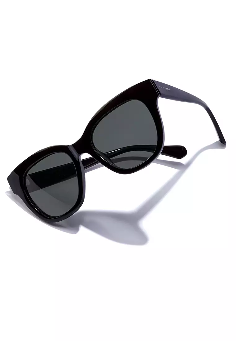 HAWKERS Audrey Neuve Polarized Black Grey Sunglasses For Men And Women, Unisex. Official Product Designed In Spain