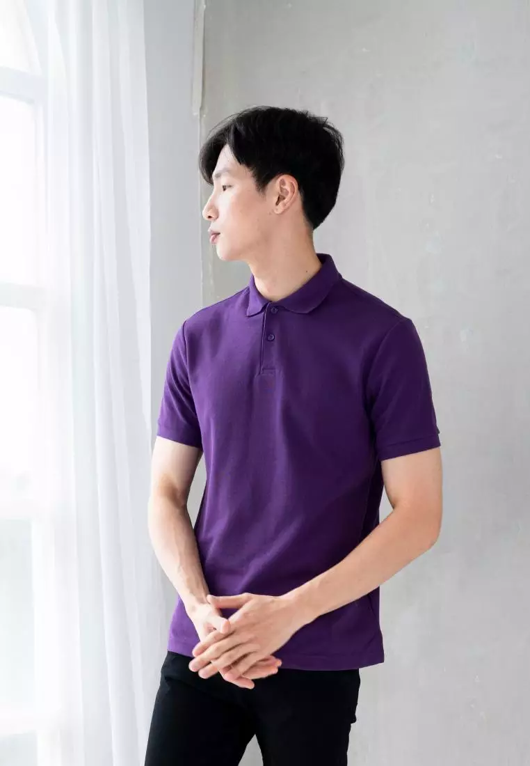 Kale Polo Shirt Park Dark Purple 02 / Kaos Kerah Ungu Tua Pendek Pria Casual Men