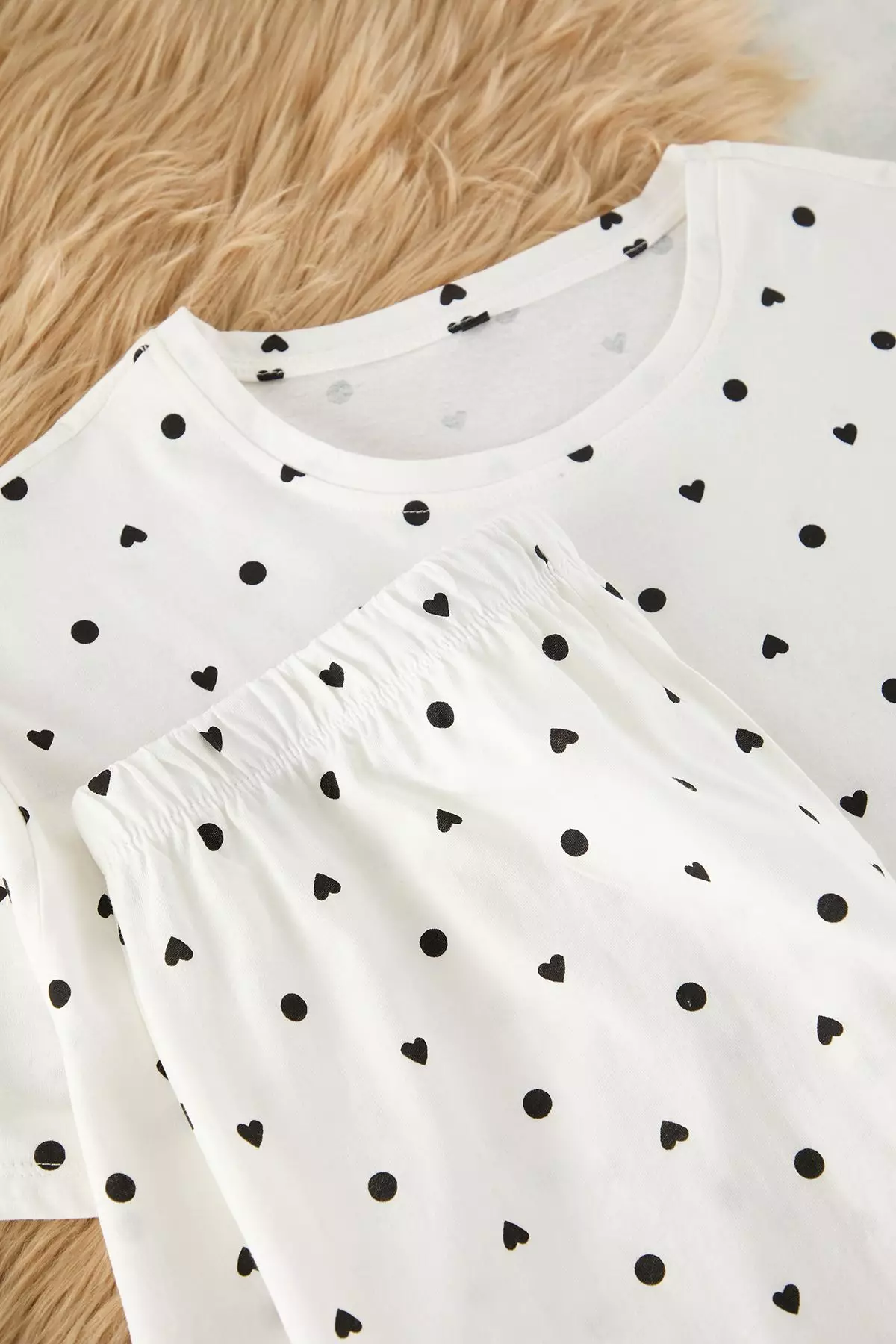 Hearts print Pyjamas Set